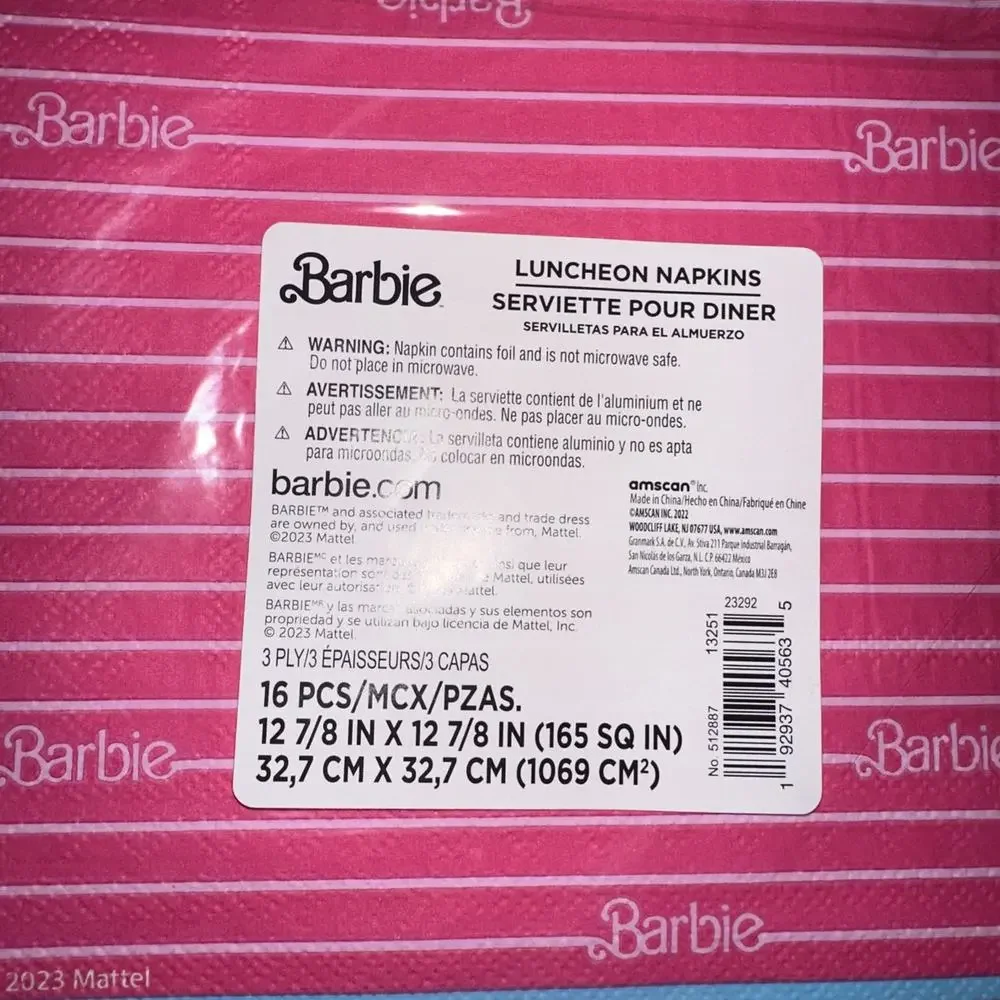 BARBIE Birthday Luncheon Napkins 16 PCS